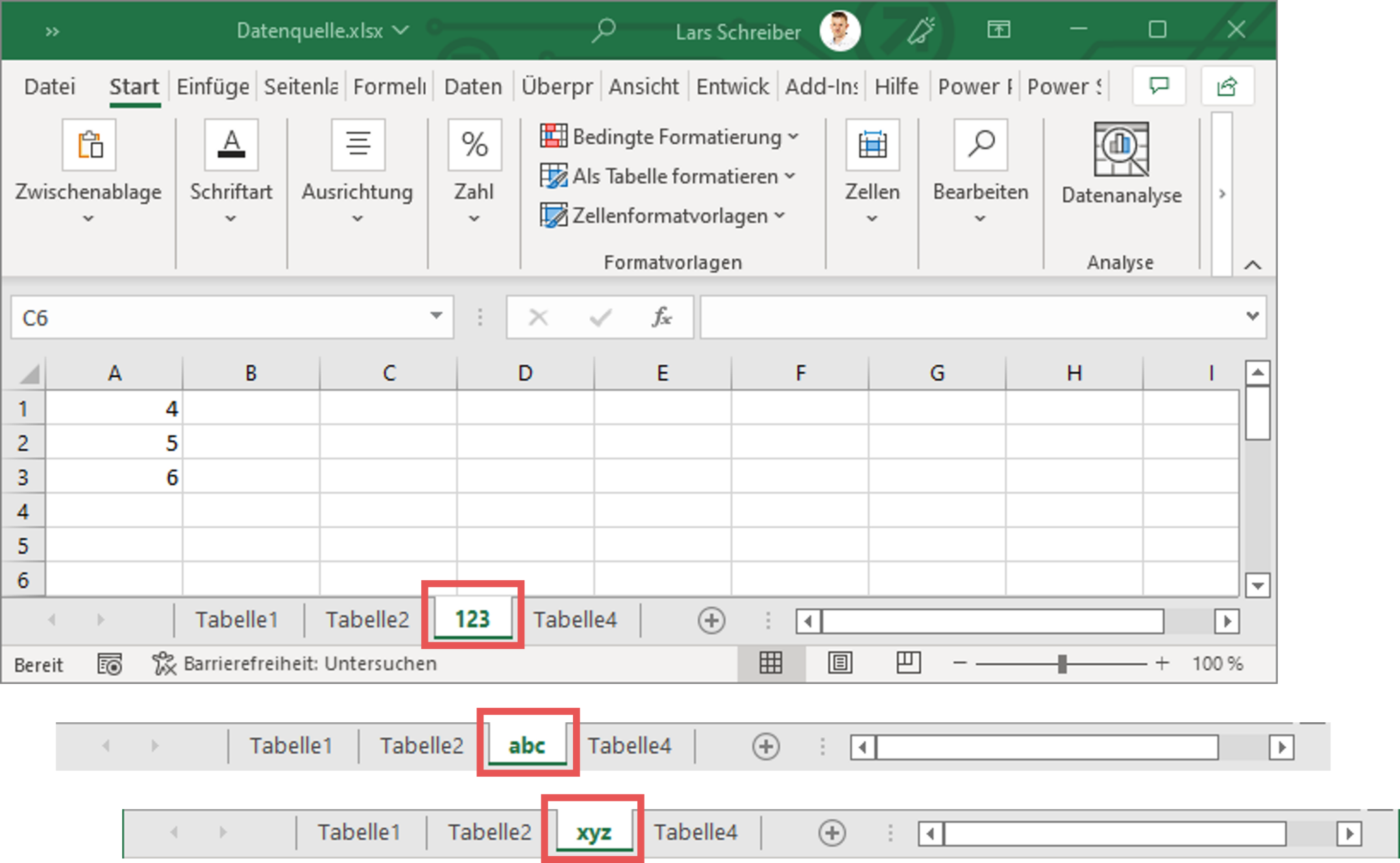 Excel-Tabellenblätter Mit Sich ändernden Namen Importieren | THE SELF ...